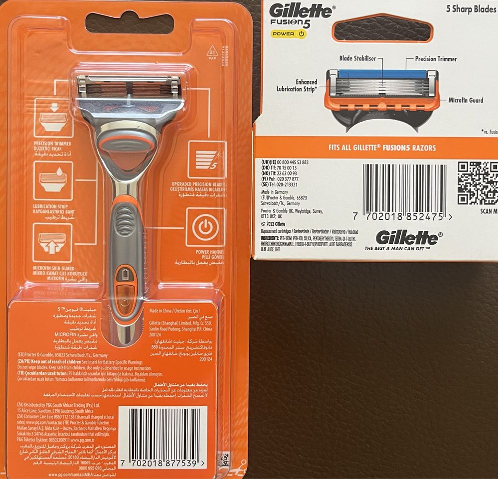 GILLETTE Fusion 5 Power komplet