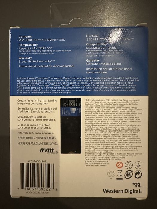 Dysk WD Blue SN5000 SSD 2TB