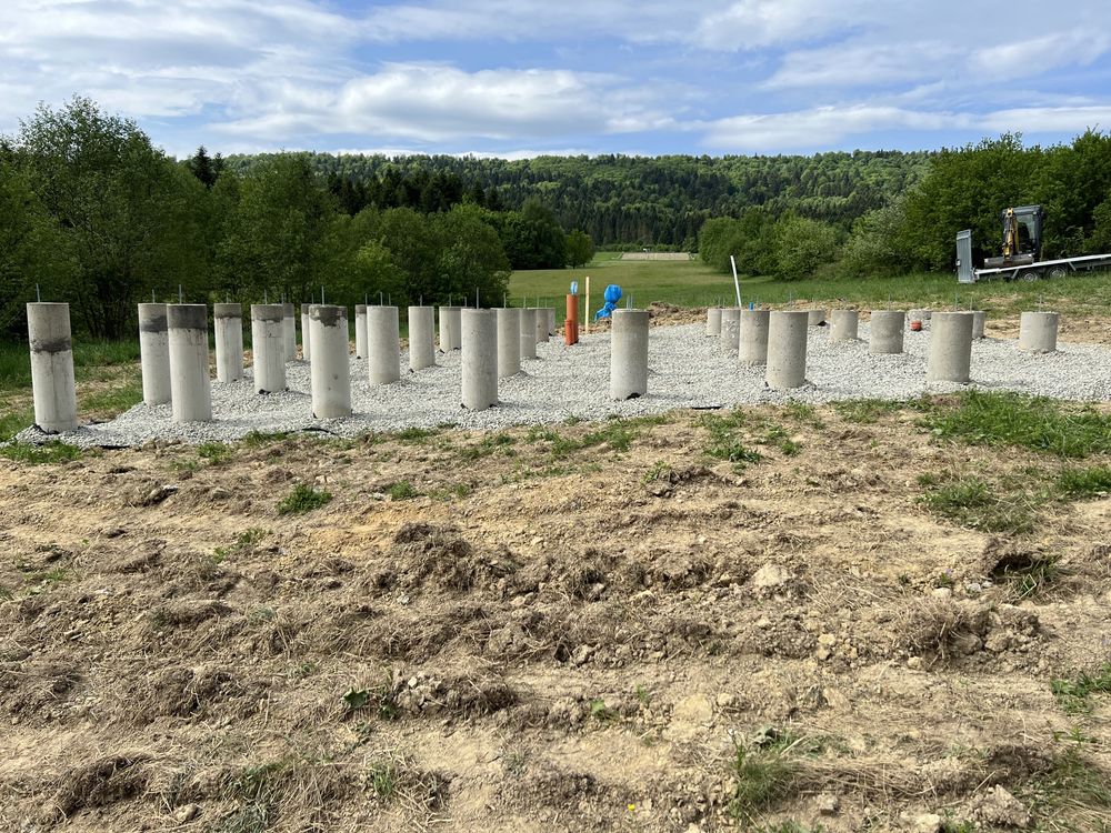 Fundament punktowy /słupowy /z rur szalunkowych / stopy fundamentowe