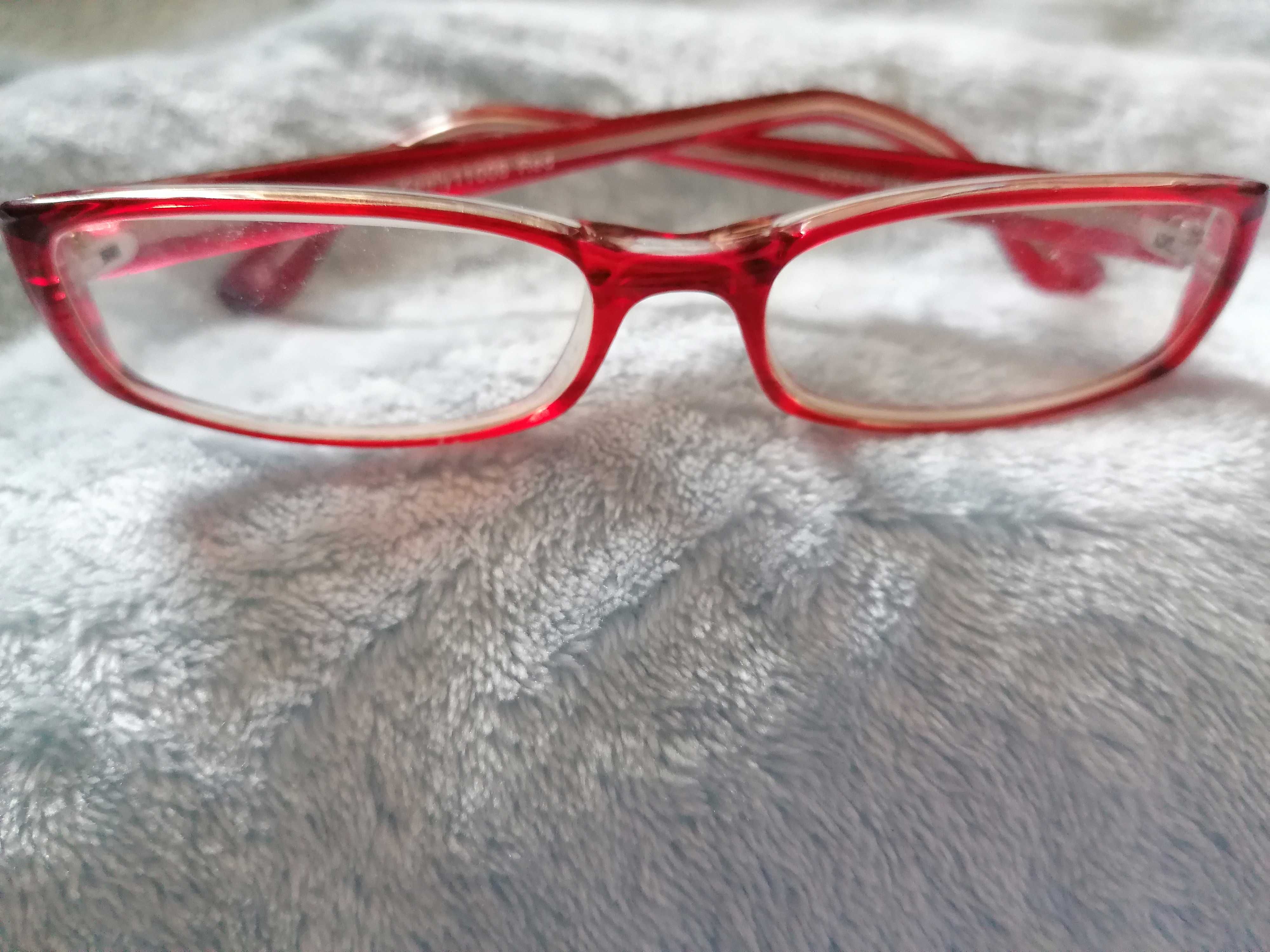 Oprawki okulary korekcyjne czerwone wąskie