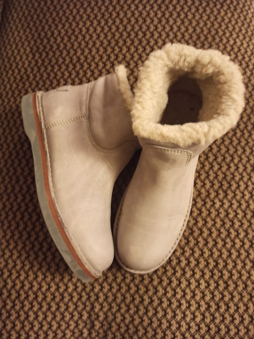 Shabbies amsterdam Botki buty wełna wełniane 37