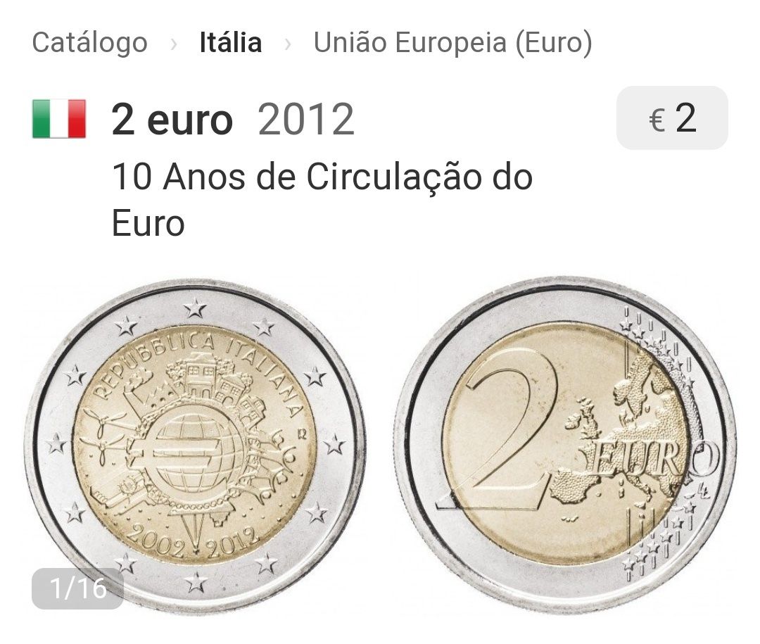 Moeda 2€, Itália 2012