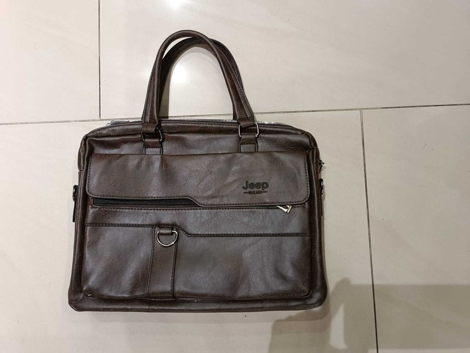 Torba biznesowa na laptopa lub dokumenty brązowa