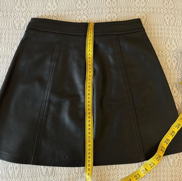 Спідниця шкіряна xs bershka юбка кожаная
