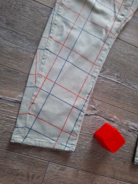 Spodnie eleganckie w  kratkę dla dzieci Bobo Choses- like new-perełka