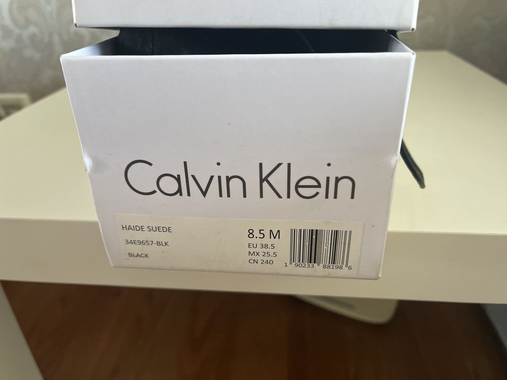 Calvin Klein Haida Suede Lace Up Flats