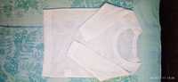 легкий ажурний білий светр кофта реглан сіточка з люрексом з блиском
