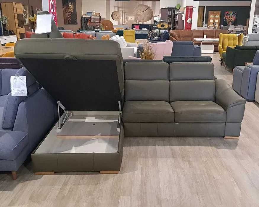 Bydgoskie Meble Narożnik Urbano skórzany Prestige+ Etap sofa Promocja