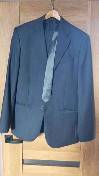 Garnitur męski  slim szary 176/48
