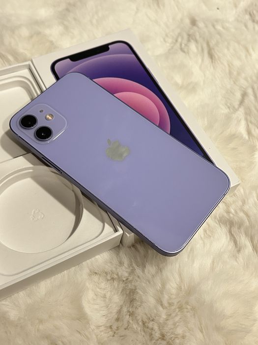 iPhone 12 fioletowy – bardzo dobry stan, ekran bez rys, z pudełkiem