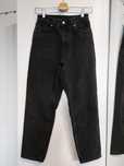 Czarne spodnie jeansy 34/XS dżinsy z wysokim stanem mom fit szare jean