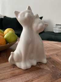 Figurka koty białe porcelanowe