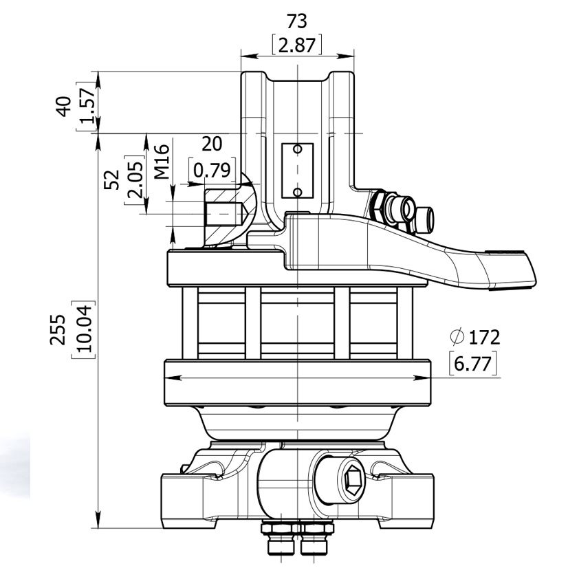 Zestaw Rotator + chwytak do Drewna BMF 0.24 135cm Przyczepa Leśna BMF