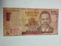 Sprzedam banknot Malawi 100 kwacha 2017r. Ames Frederick Sangala