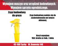 Zsyp budowlany do gruzu rękaw wynajem TYCHY