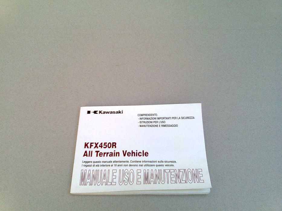 Manual do Proprietário Original Kawasaki KFX 450R