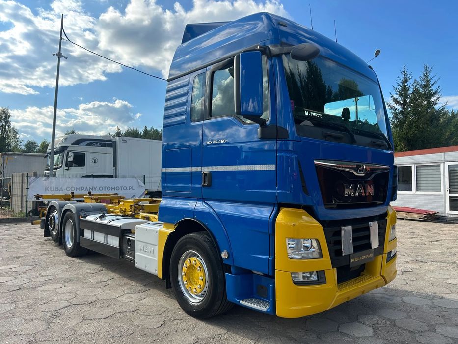 MAN TGX 26.460 KM / BDF 6x2 / AUTOMAT / RETARDER / 3 OSIE !!  3 oś podnoszona / pod kontenery BDF / RETARDER / Nawigacja / Lodówka
