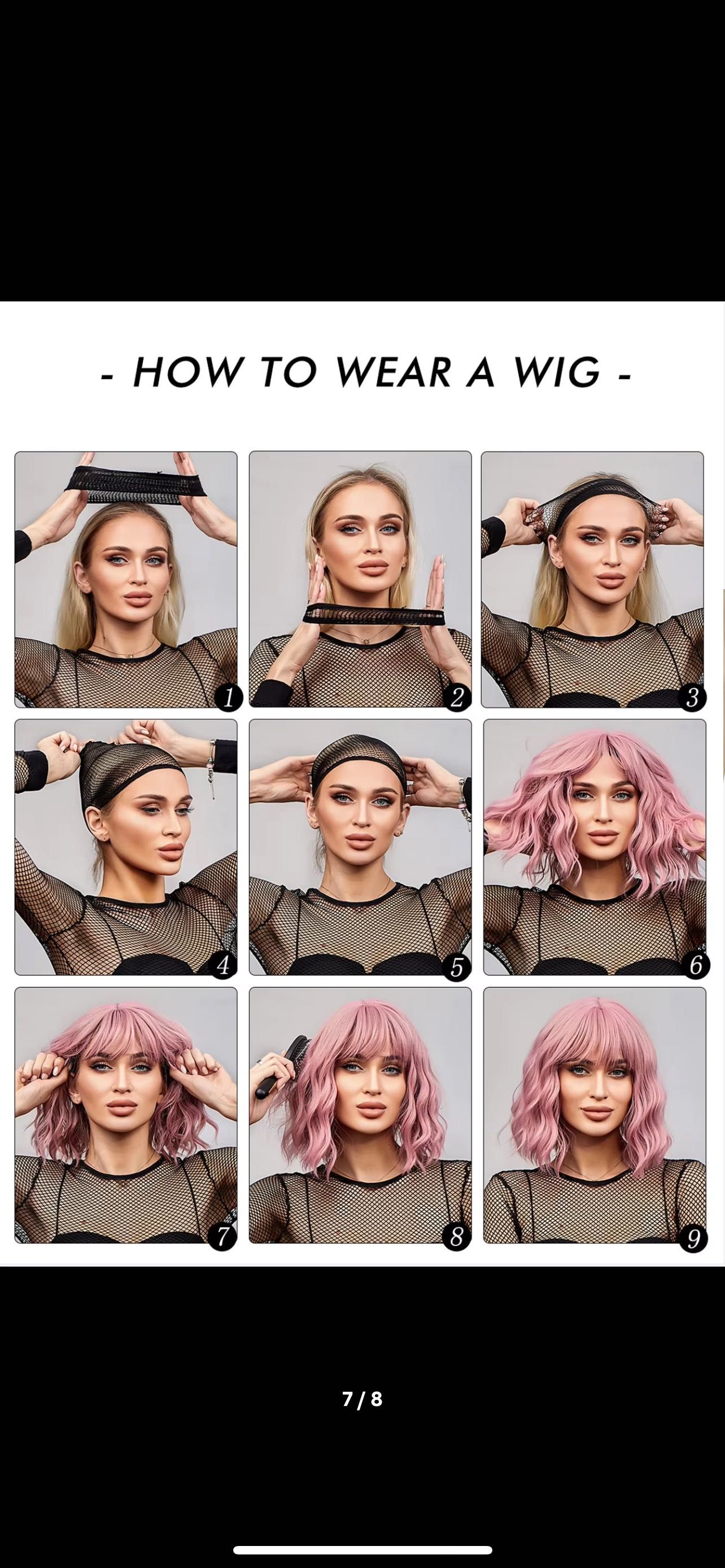 Nowa peruka damska blond fale z grzywką kręconą długa loki
