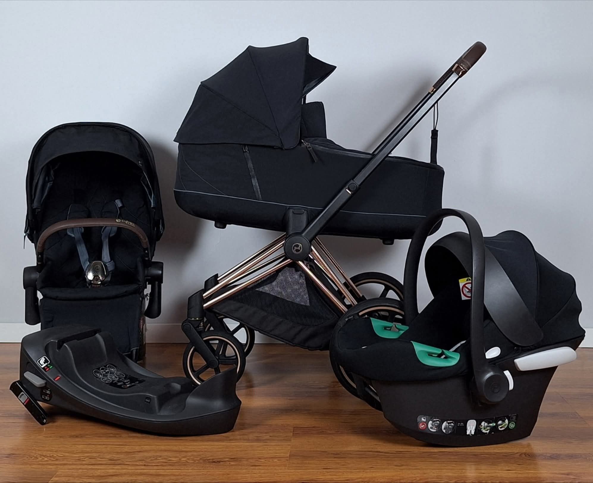 Wózek 4w1 Cybex Priam 3.0 Rose Gold . Wózek,  fotelik , baza isofix
