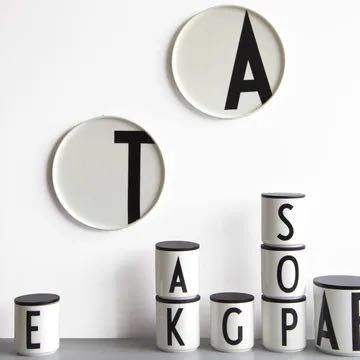 Talerz porcelana letters design
