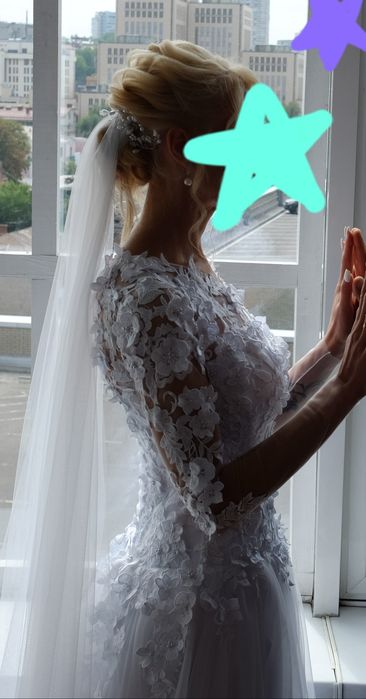 Свадебное платье с индивидуальным пошивом.