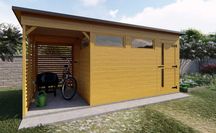 Drewniany domek ogrodowy Hania z tarasem 5x2,4m