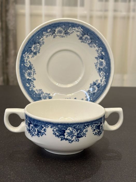 Фарфоровая супница бульоница Villeroy Boch серия Balmoral GDR Германия
