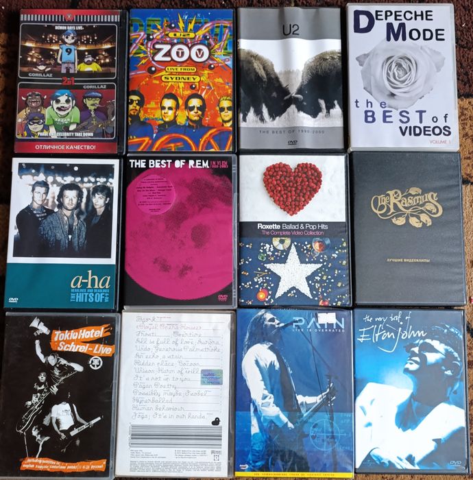 Музичні DVD, ліцензія : M. Farmer, Depeche  mode, The Rasmus
