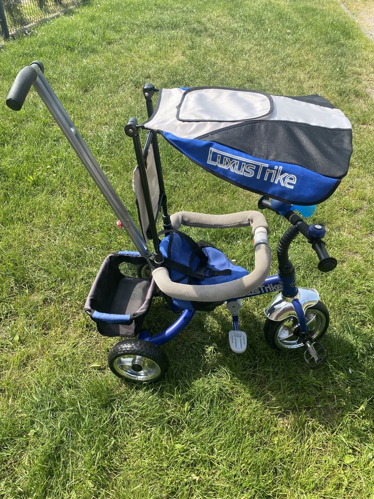 Rowerek trójkołowy z daszkiem Sun Baby Luxus Trike niebieski