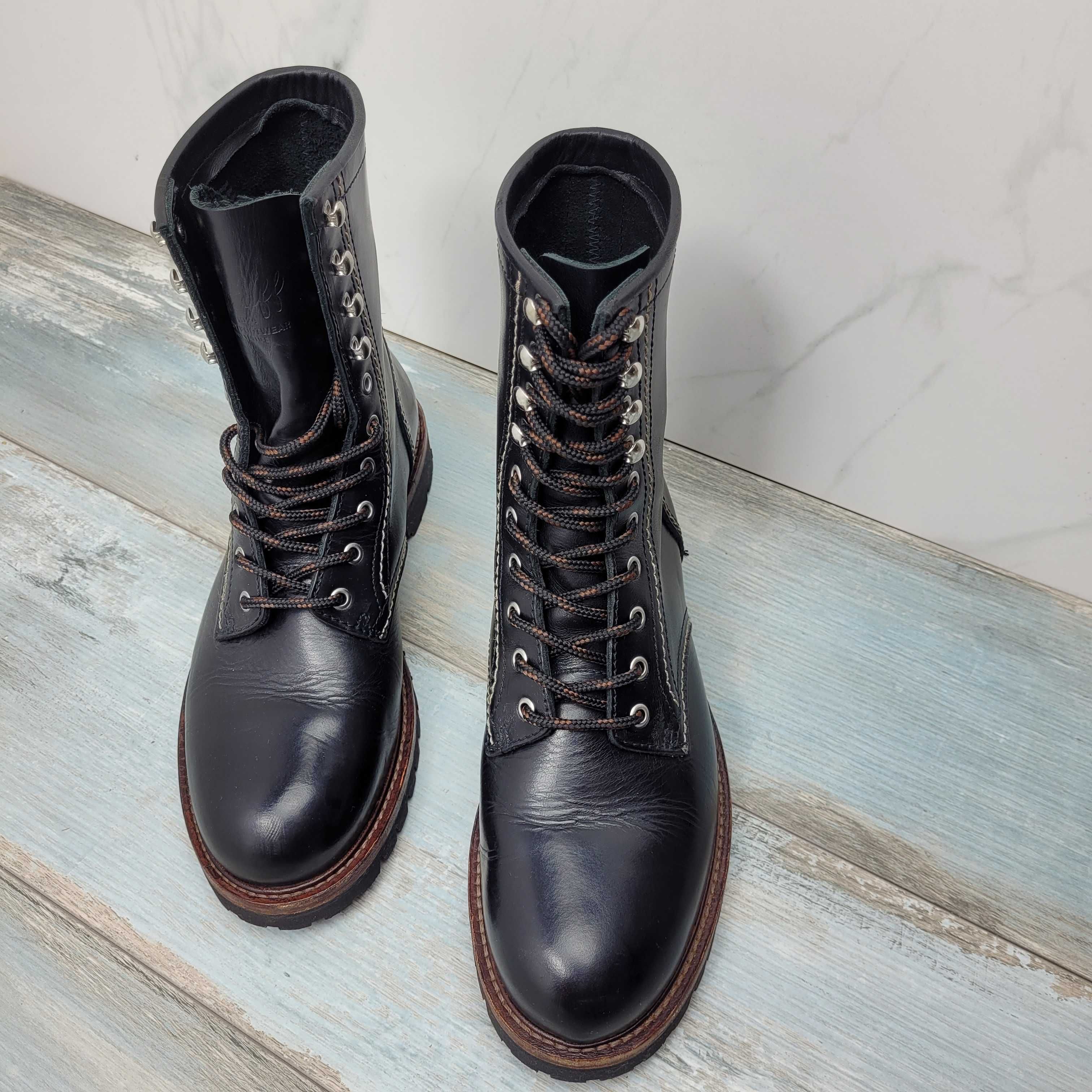 BELSTAFF MARSHALL LACE UP męskie buty trzewiki trapery czarne