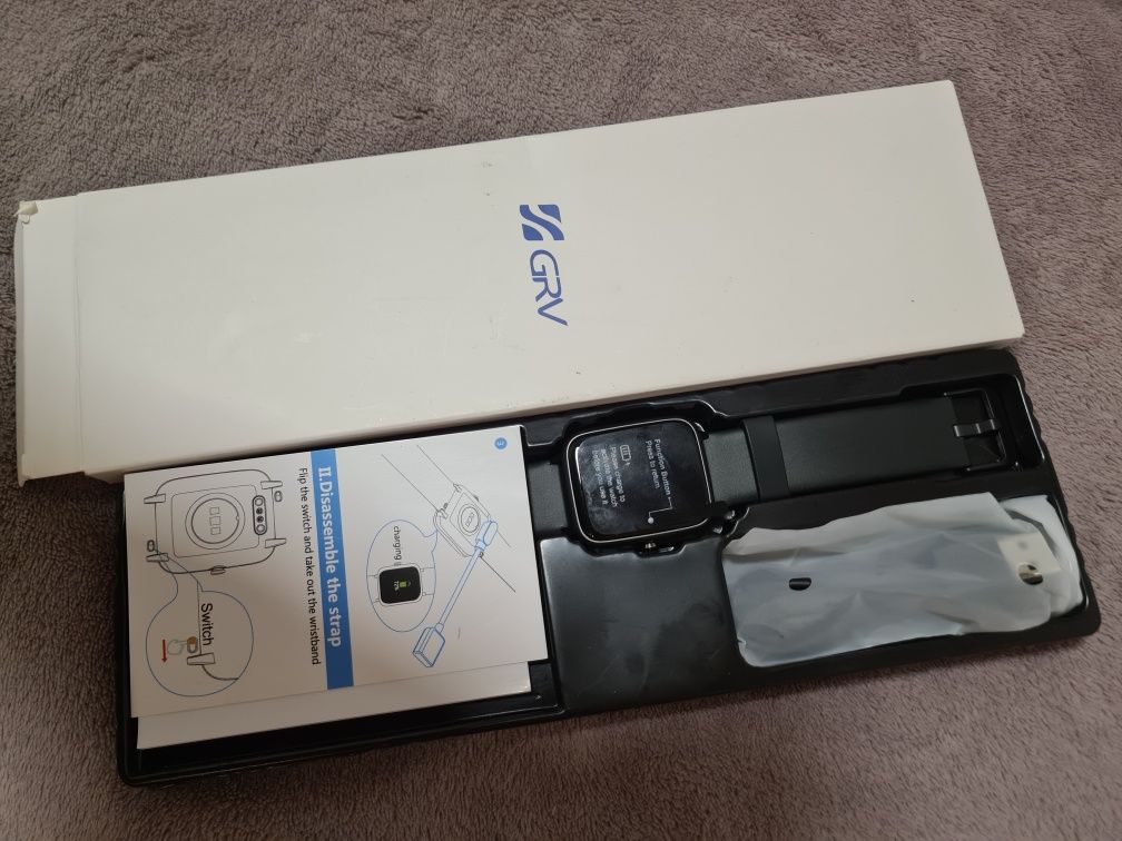 Smartwatch GRV Smart Watch IP68  ZEGAREK kroki, połączenia