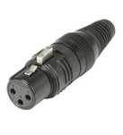 Hicon HI-XCF3G-BLK - wtyk XLR żeński złocony