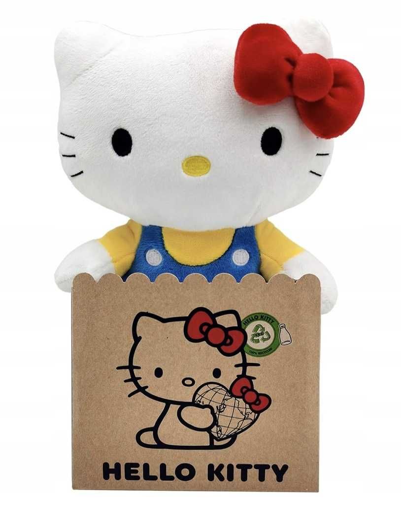 Maskotka pluszak Hello Kitty 24cm torebka ozdobna niebieska chłopak