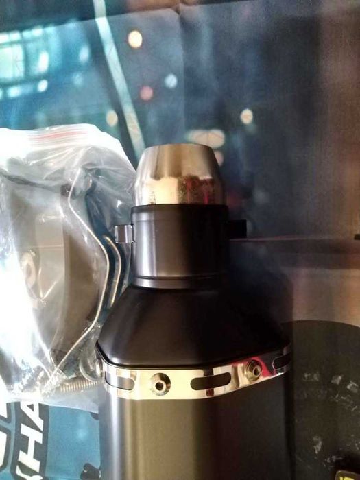 akrapovic - replica black mate ponteira de escape moto