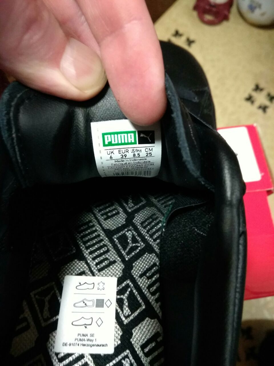 Кроссовки женские Puma размер 39 eur. кожаные