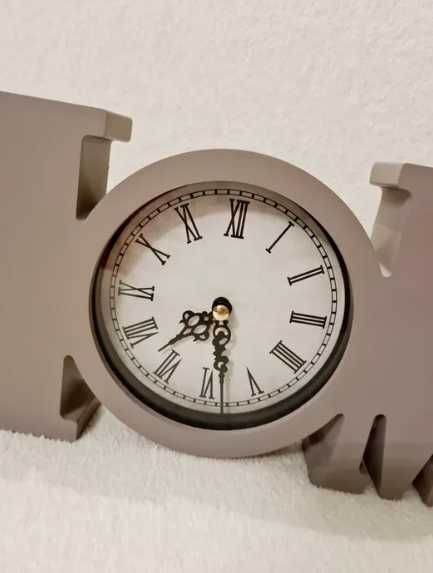 Zegar stojący/wiszący HOME 39 x 14 cm styl skandynawski