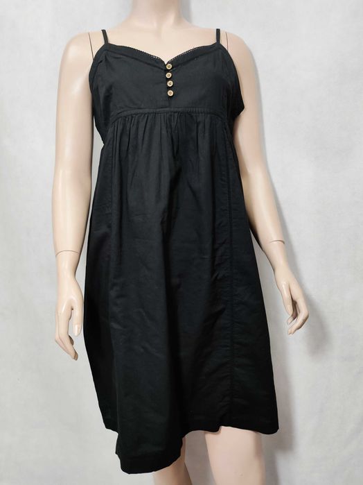 Sukienka długa 44 2XL letnia czarna na ramiączkach  LA REDOUTE SU0308C