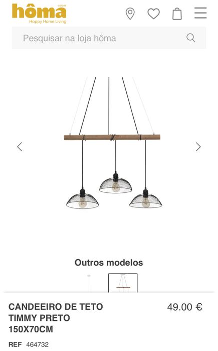 Candeeiro de Teto Homa