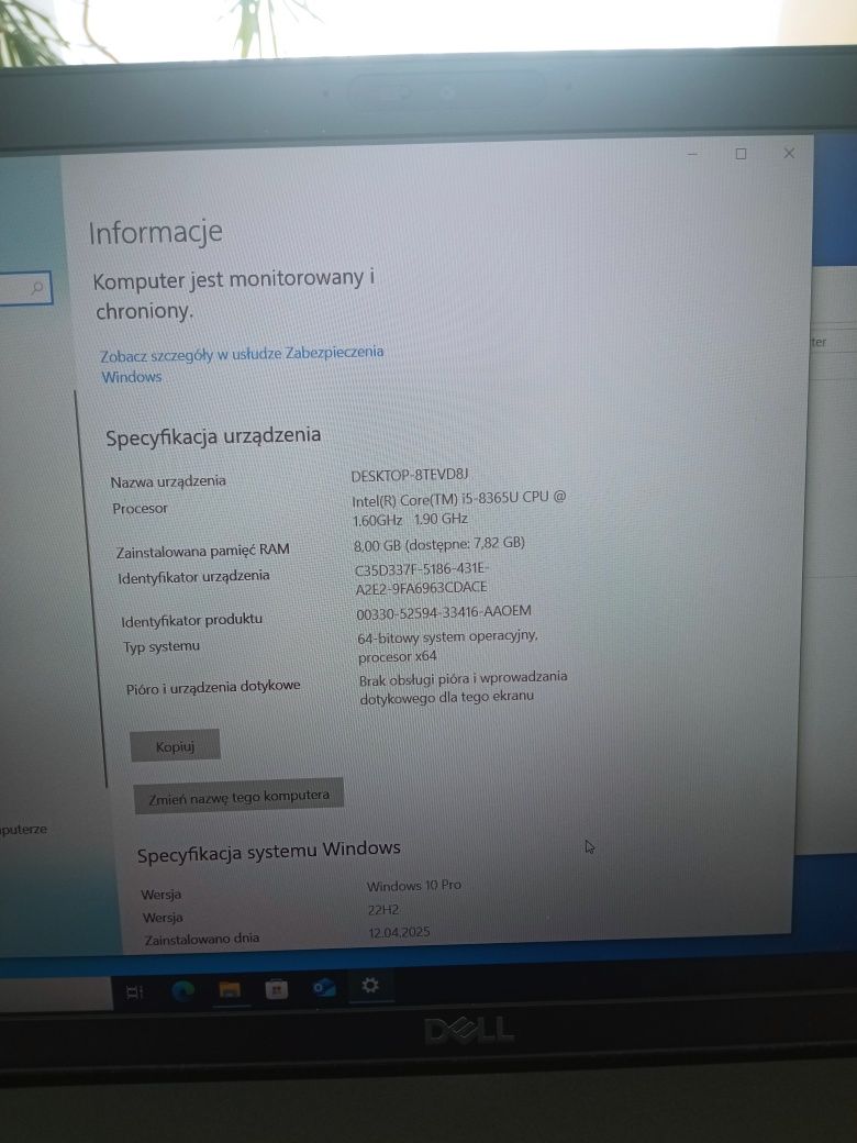 Dell latitude 5500 i5 8365U Nvme