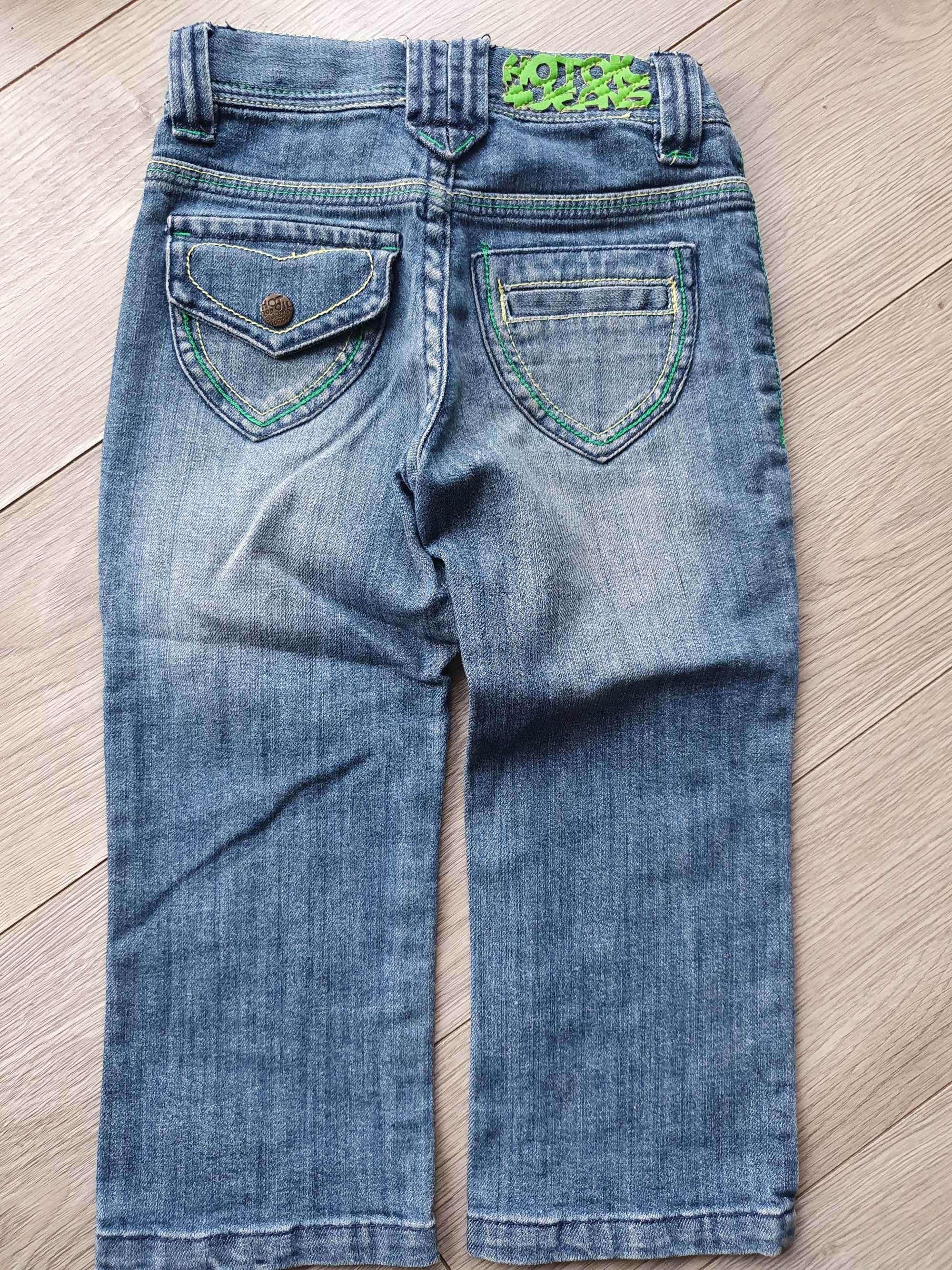 Spodnie spodenki jeans  rozm 98