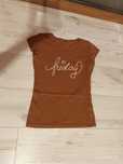 Podkoszulek t-shirt brązowy XS