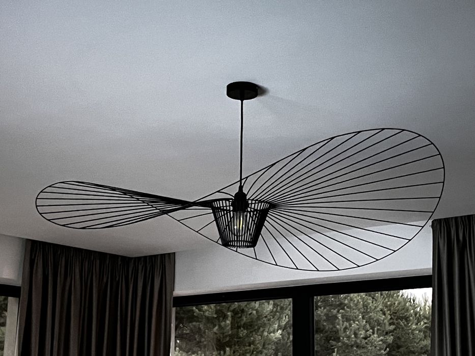 Lampa jak Vertigo 120 cm duża srednica czarna