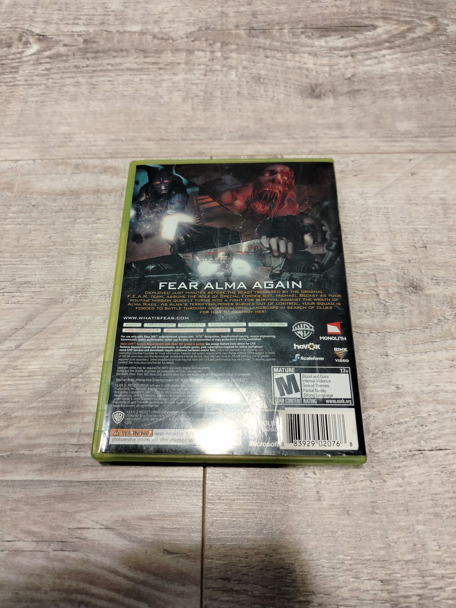 Gra fear 2 project origins Xbox 360