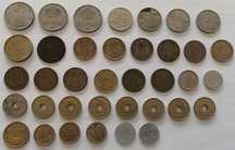conjunto de pesetas espanha
