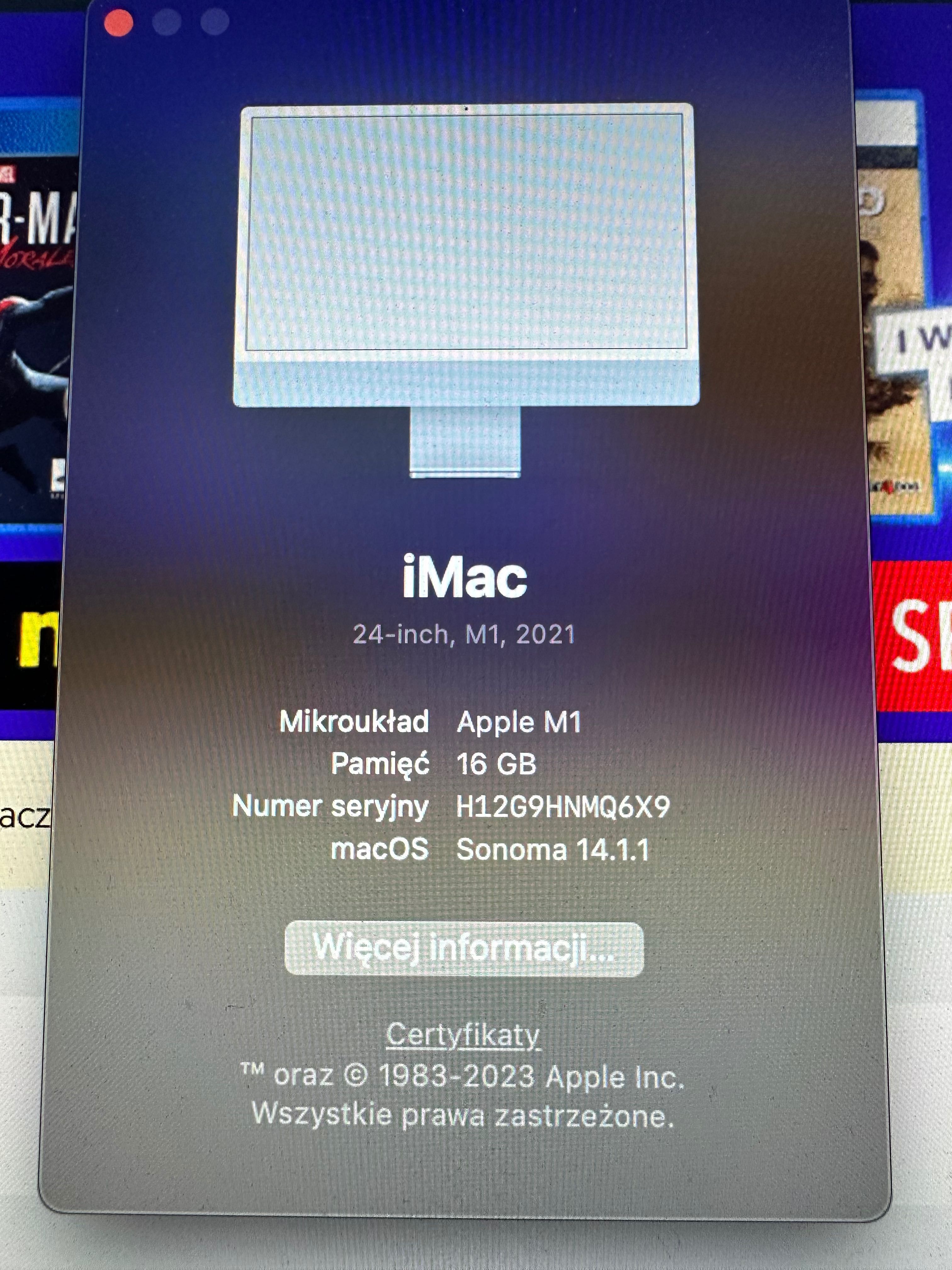 iMac 24' | 16 GB RAM | M1 | 1 TB |