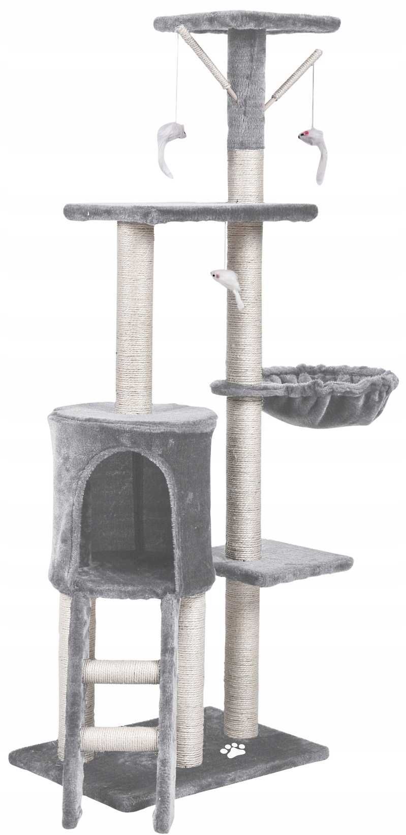 Nowy Duży Drapak dla kota kotów kotków domek legowisko 138cm sizal