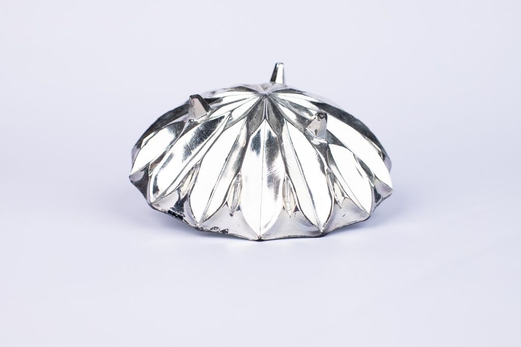 Carnival Glass misa na trzech nóżkach szkło iryzujące vintage