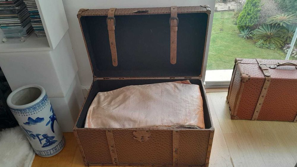 Bau de viagem castanho