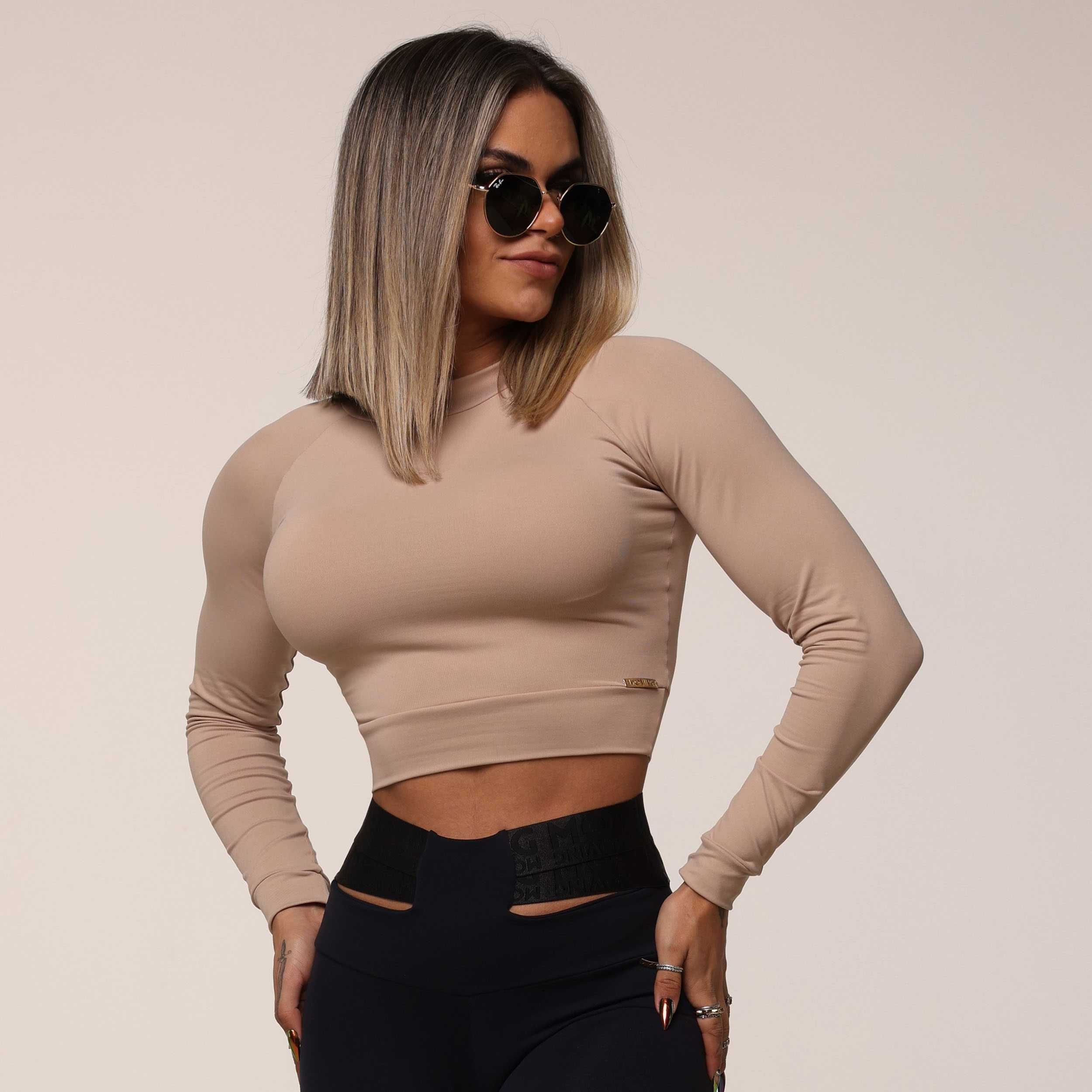 Cropped Carmel Manga Longa Nude