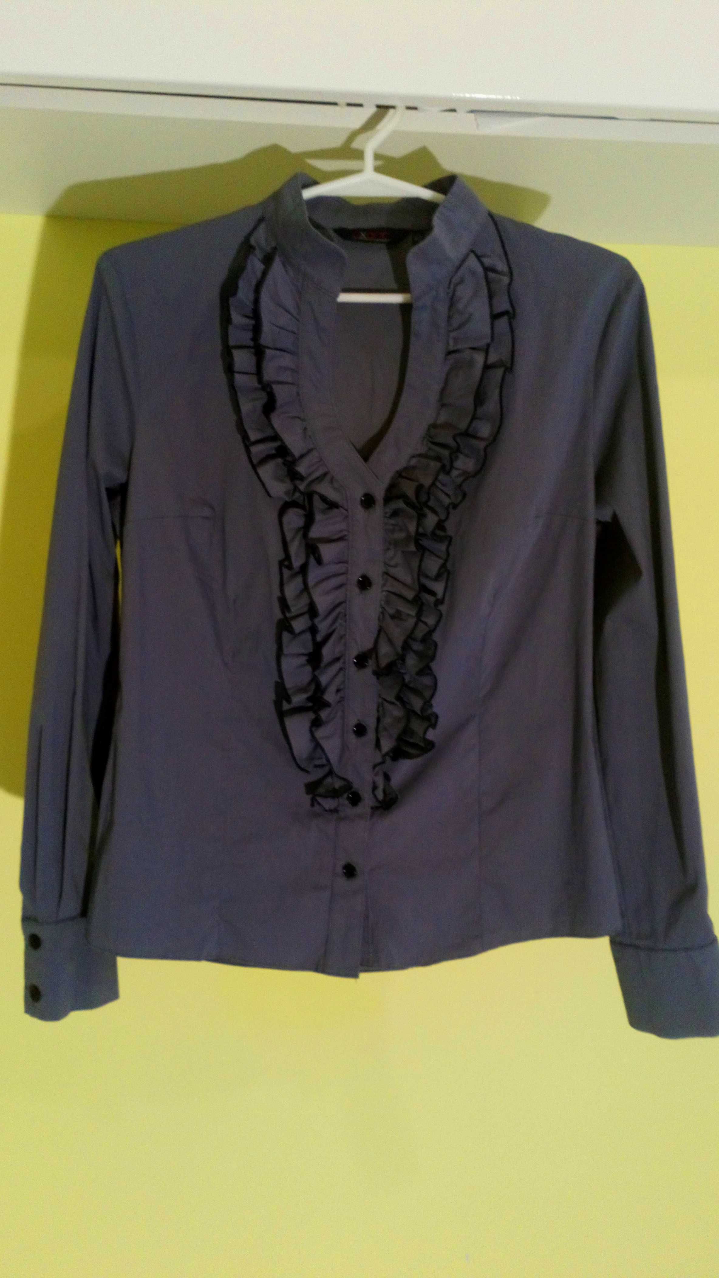 Elegancka koszula / bluzka biznesowa z żabotem Oxane, r. XL 42
